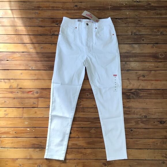 levi’s Mile high ankle super skinny extra high-high waisted waist white slim30 - Picture 3 of 14